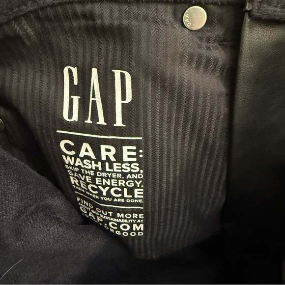 Women’s GAP Black faux leather vintage slim high rise Jeans size 27 - Picture 6 of 8
